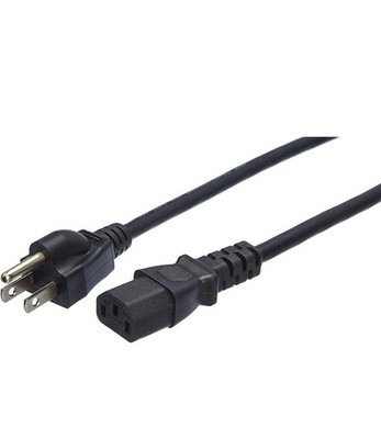  Computer Monitor TV Replacement Power Cord, Black 6 ft  power cord cable