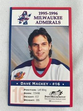 IHL 1995-96 Milwaukee Admirals Hockey Postcard #16-Davve Mackey
