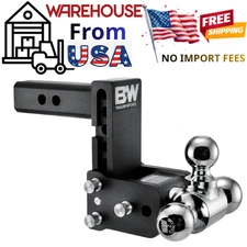 B&W Trailer Hitches Tow & Stow Adjustable Trailer Hitch Ball Mount -TS10048B
