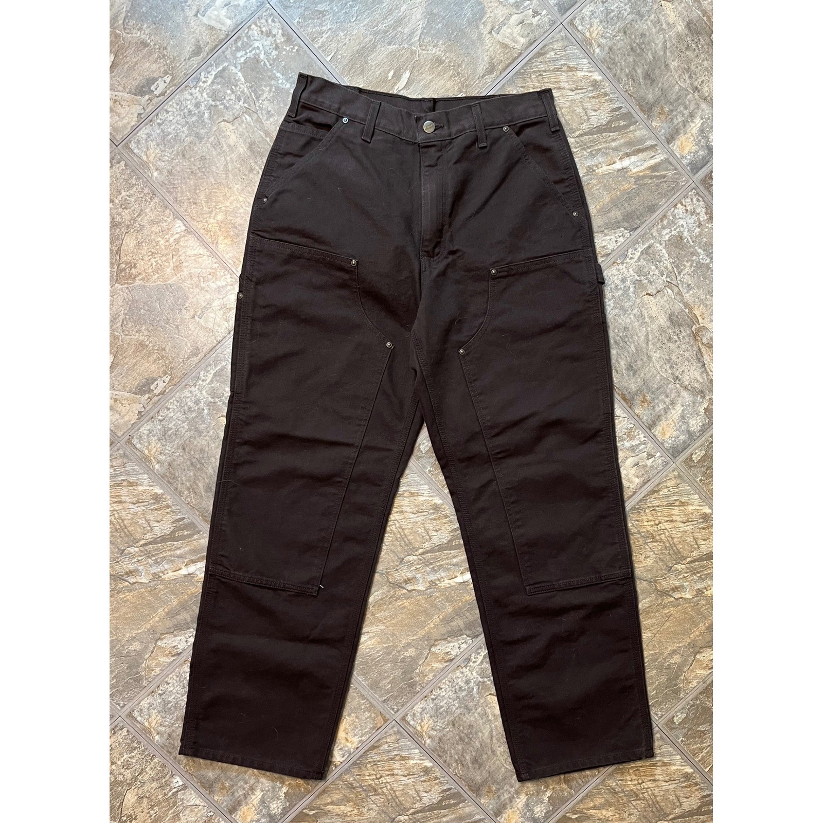 Carhartt Double Knee Work Pants Men 32x30 Brown B136 … - Gem