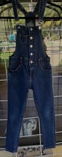 Cute Denim Skinny Leg Stretch Jean Overalls Sz M Girls 23” Waist