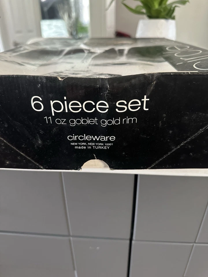 Maxim Circleware 11 oz cálice aro dourado conjunto de 6 - Imagem 2 de 3