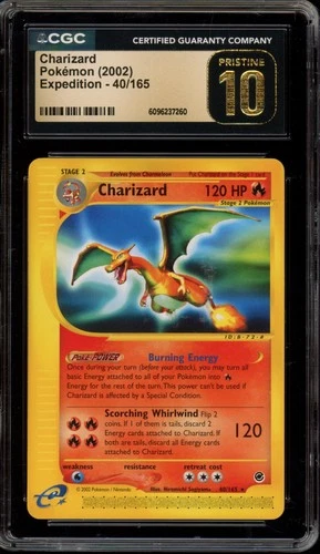 Pokemon Charizard Expedition NON Holo Rare #40 CGC 10 Pristine