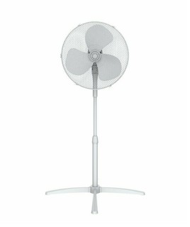 Challenge 16 Inch Oscillating Pedestal Fan - 3 Speed Settings - White