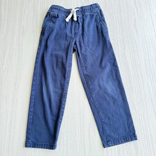 Wonder Nation Boys XS 4/5 Navy Stretch Twill Pull-On Pants