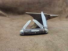 Vintage Schrade Cut Co Cattle stockman pocket knife BEAUTIFUL double shields