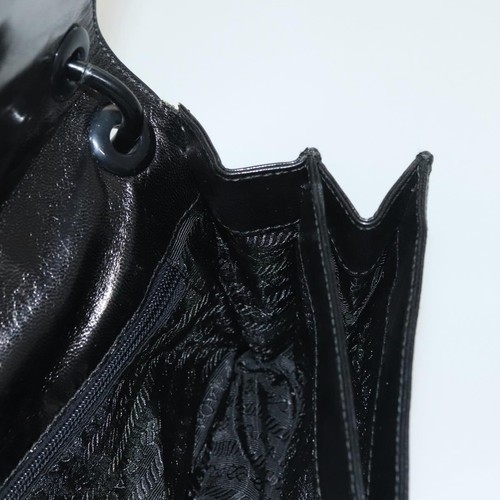 PRADA Chain Shoulder Bag Leather Black Auth 132369 - Picture 21 of 24