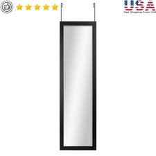 Over the Door Mirror Hooks Stylish Bedroom Entryway Closet 14.25" x 50.25"