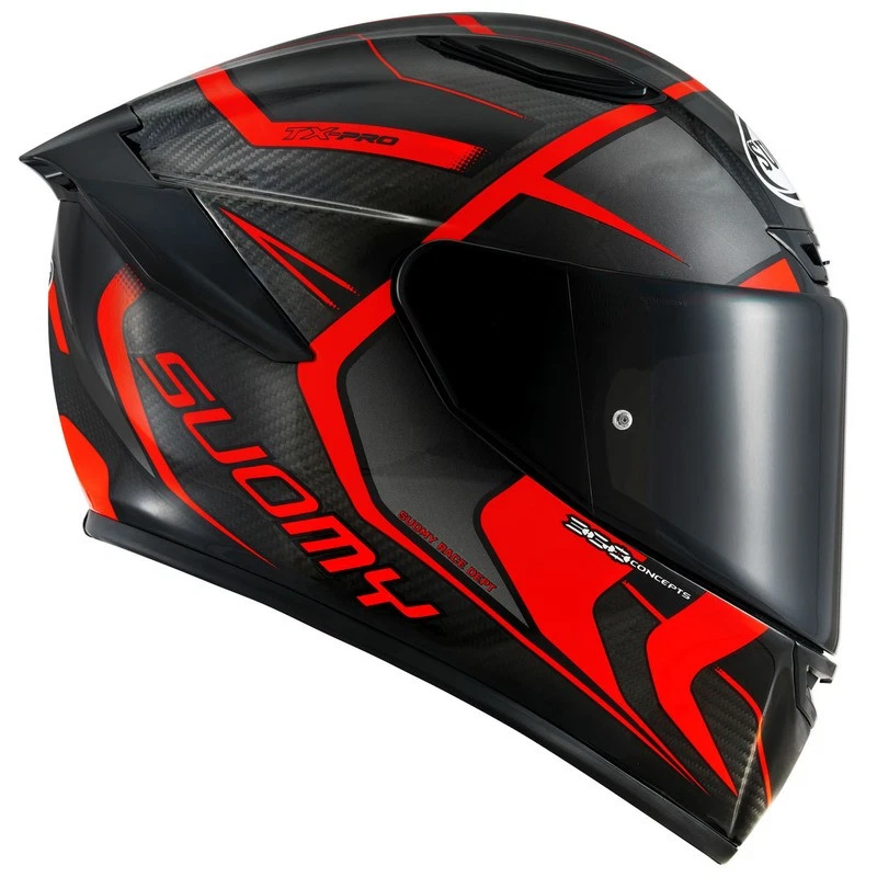 Casco Suomy TX-PRO Carbon Advance rojo brillante talla grande Foto 4 de 4
