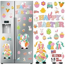 25Pcs Happy Magnets, Spring Refrigerator Magnets Bunny Egg Gnome Easter