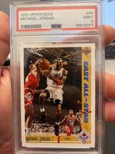 1991 upper deck michael jordan All Star Psa 9