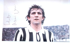 AUTOGRAFO ROBERTO BONINSEGNA FOTO MAGLIA JUVENTUS CALCIO SCUDETTO COPPA UEFA '77