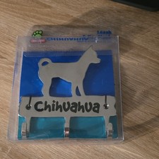 Top Paw Metal Wall Mounted Chihuahua Leash  Key Hook LD201301 Silver Blue Dog