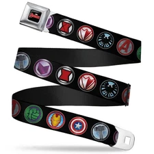 Buckle Down Seatbelt Buckle Men's Belt Marvel  Avengers Icons Adjustable