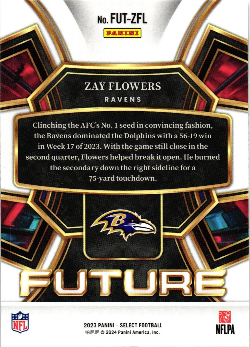 2023 Panini Select #FUT-ZFL Zay Flowers Select Future | eBay