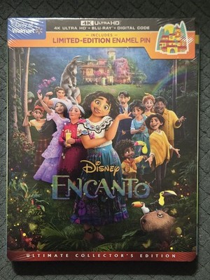 Encanto Disney 4k UHD + Bluray + Digital + Walmart Exclusive Collectors Pin NEW