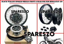 Schwarz Schlauchlos Speichenräder Räder Vorne & Hinten Für Royal Enfield