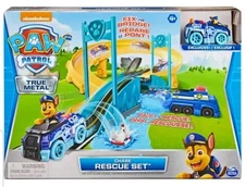 PAW PATROL True Metal Chase Rescue Track Set w/ Exclusive Chase Die-Cast Vehicle