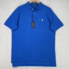 Polo Ralph Lauren Shirt Mens L Blue Pony Preppy Golf Short Sleeve