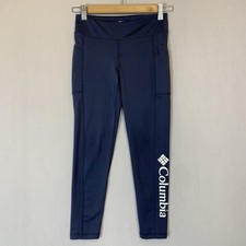 Columbia Pants Girls Youth Small 7/8 Blue Lodge Leggings Skinny Lightweight
