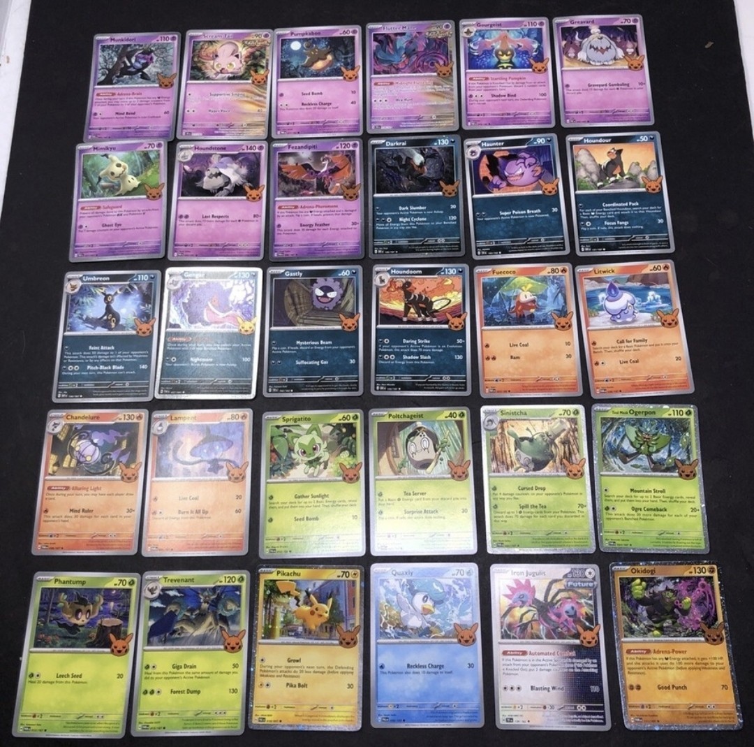 Pokémon Halloween Trick Or Trade 2024 FULL SET of 30 Stamped Cards All nm/mint 