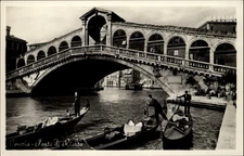RPPC Rialto Bridge Venice Italy vintage postcard k809