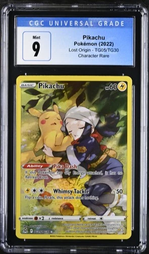 CGC 9 Pikachu Trainer Gallery Full Art #TG05/TG30 Lost Origin 4201792010