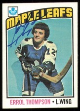 Errol Thompson Autographed Signed 1976-77 Topps Card 259 Toronto Maple Leafs