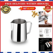 watchget Stainless Steel Milk Frothing Pitcher 350ml - Perfect for Latte Art