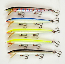 5 galleggianti originali F13 Rapala (5-1/4"_1/4oz) - inutilizzati/ottimi - vintage 