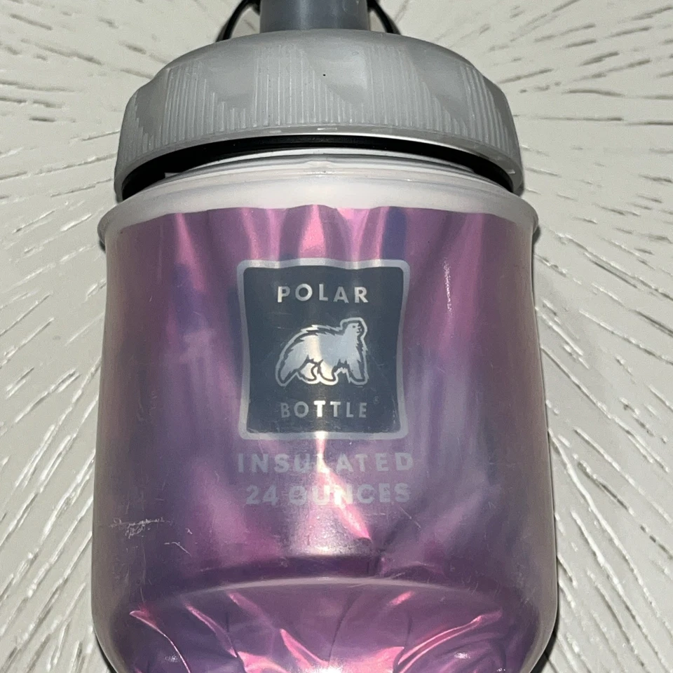 Polar бутылка изолированная бутылка для воды 24 унций розовая лента рака молочной железы осведомленности новый - Изображение 2 из 4
