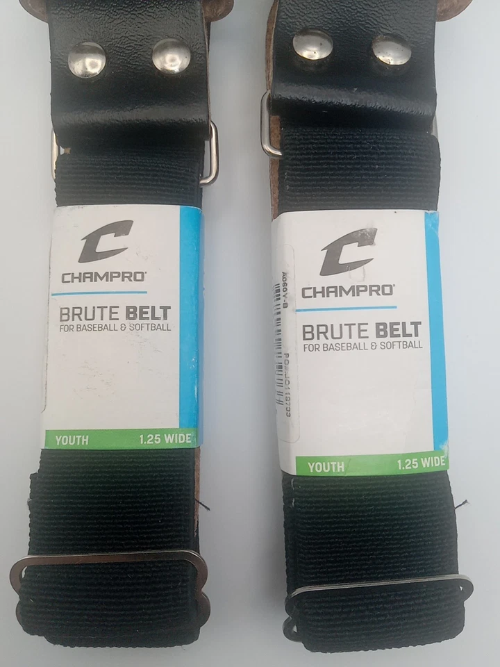 Champro Brute Elastic Youth Baseball/Softball Belt w/Leather Tab - Image 3 of 4