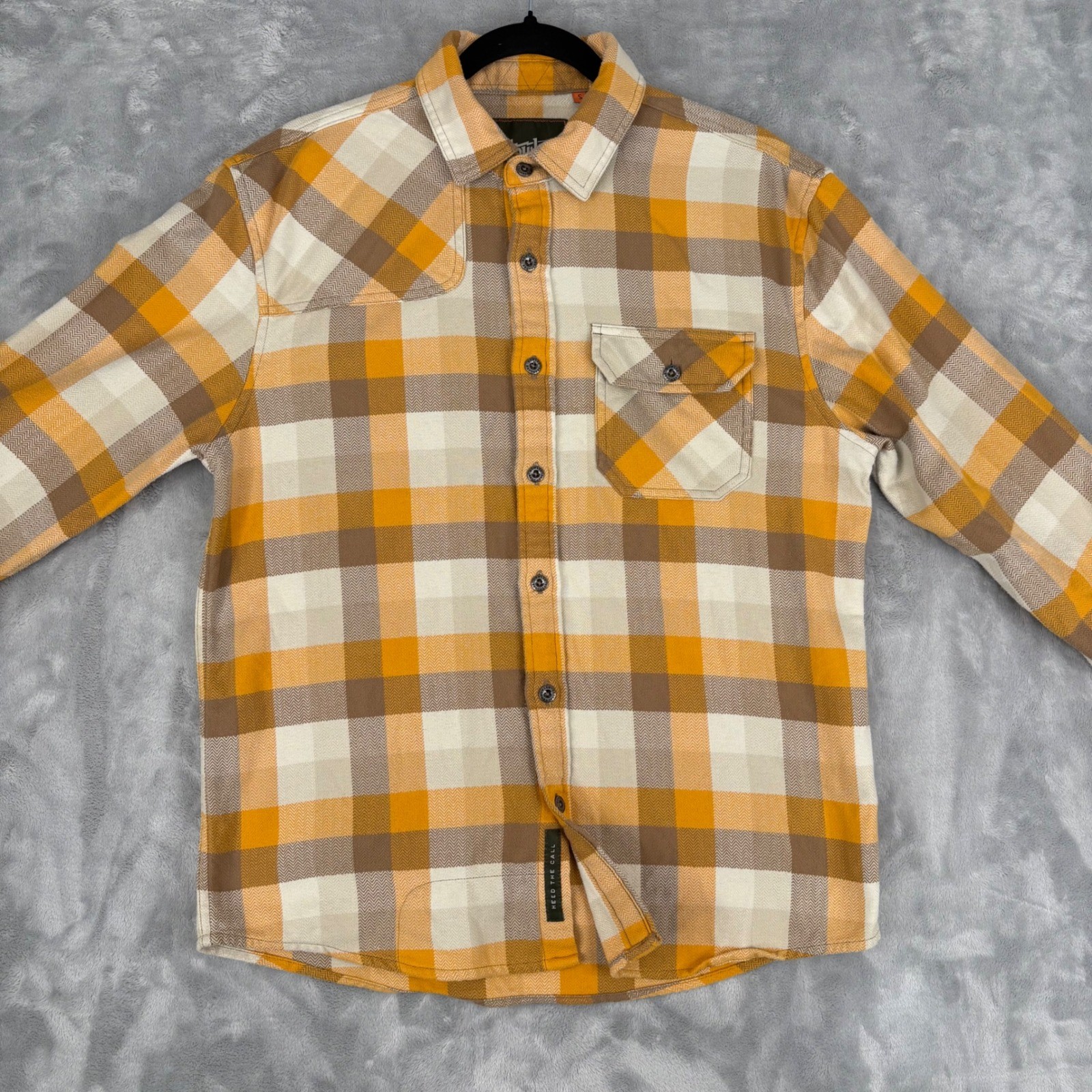 Howler Brothers Mens Plaid Flannel Shirt Long Sleeve Button Up Sz Small Pockets