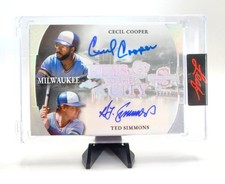2025 Leaf Spectacular Cecil Cooper Ted Simmons Auto #KC-02 Keys to the City #/12