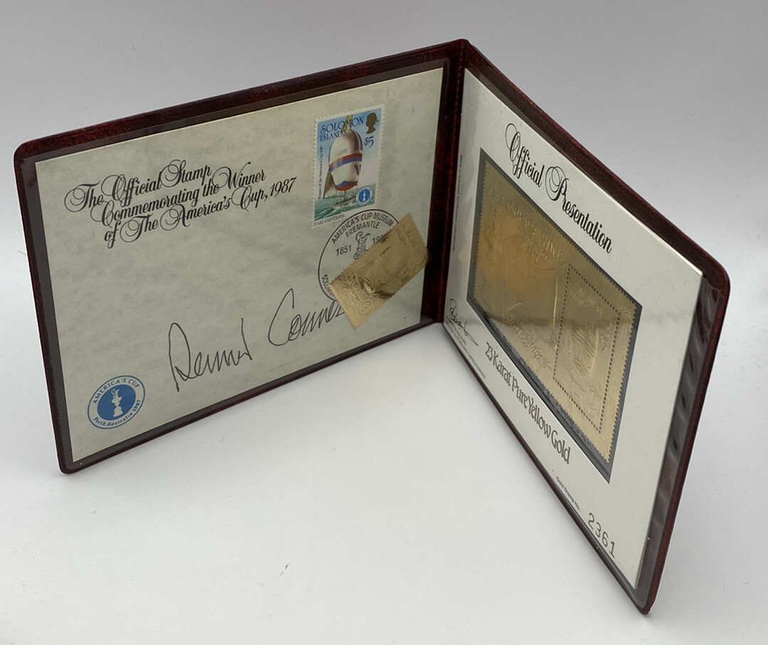 アメリカカップ 1987年 K23GoldStamp 1987 AMERICA'S CUP WINNER -OFFICIAL PRESENTATION PACK - 23 KARAT