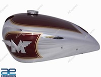 Matchless G3L AJS G80 Kraftstofftank Rot Chrom, Stahl, Vorne Aes