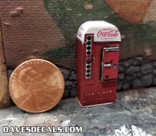 SM02-COK DAVE'S DETAILS O SCALE VENDO POP COLA DRINK SODA MACHINE KIT (UNBUILT)