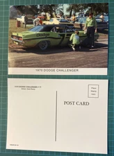 POSTCARD DODGE CHALLENGER - SAM POSEY - VINTAGE SCCA ROAD RACING
