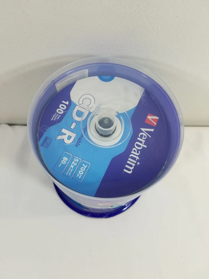 Verbatim Printable CD-R 100 Pack Spindle 700MB 80 Min 52X Speed - Image 3 of 4