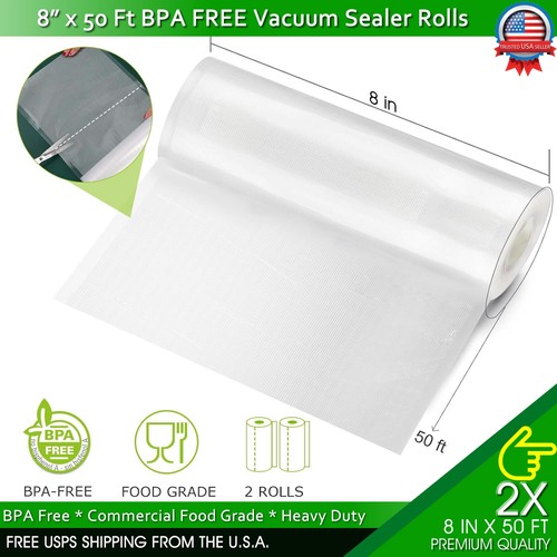Vacuum Sealer Bags Rolls Jumbo 4Mil Food Saver Bag 8"x50' 11"x50' 8"x20' 11"x20' - Picture 15 of 21