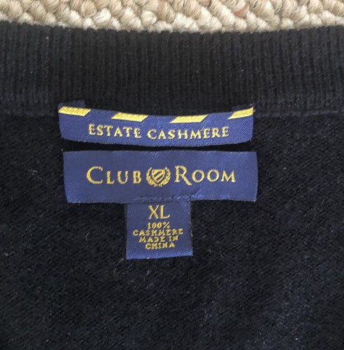 CLUB ROOM Estate Cashmere Men's Pullover Argyle Vest Sz XL - Picture 2 of 8