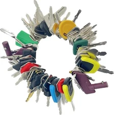 58 Heavy Equipment Key Set Bobcat Case JD JCB Kubota Komatsu Toyota Caterpillar