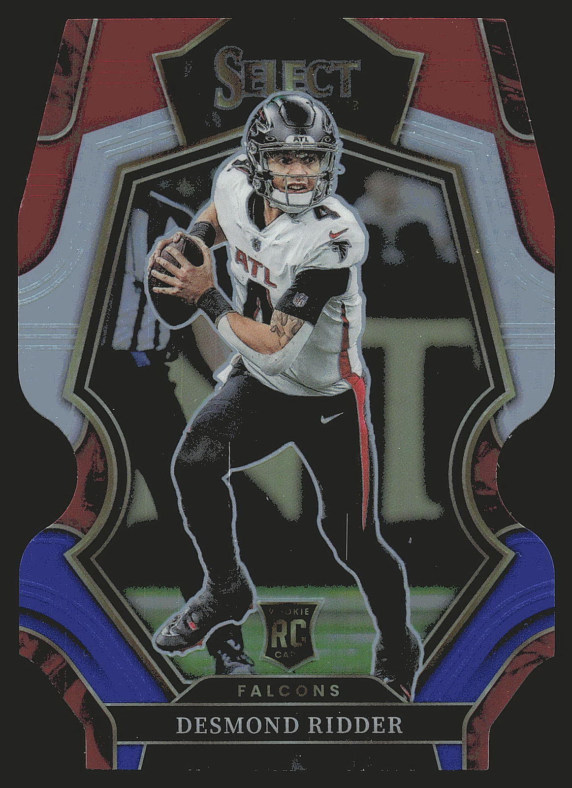 2022 Panini Select #104 Desmond Ridder Red and Blue Prizm Die Cut RC