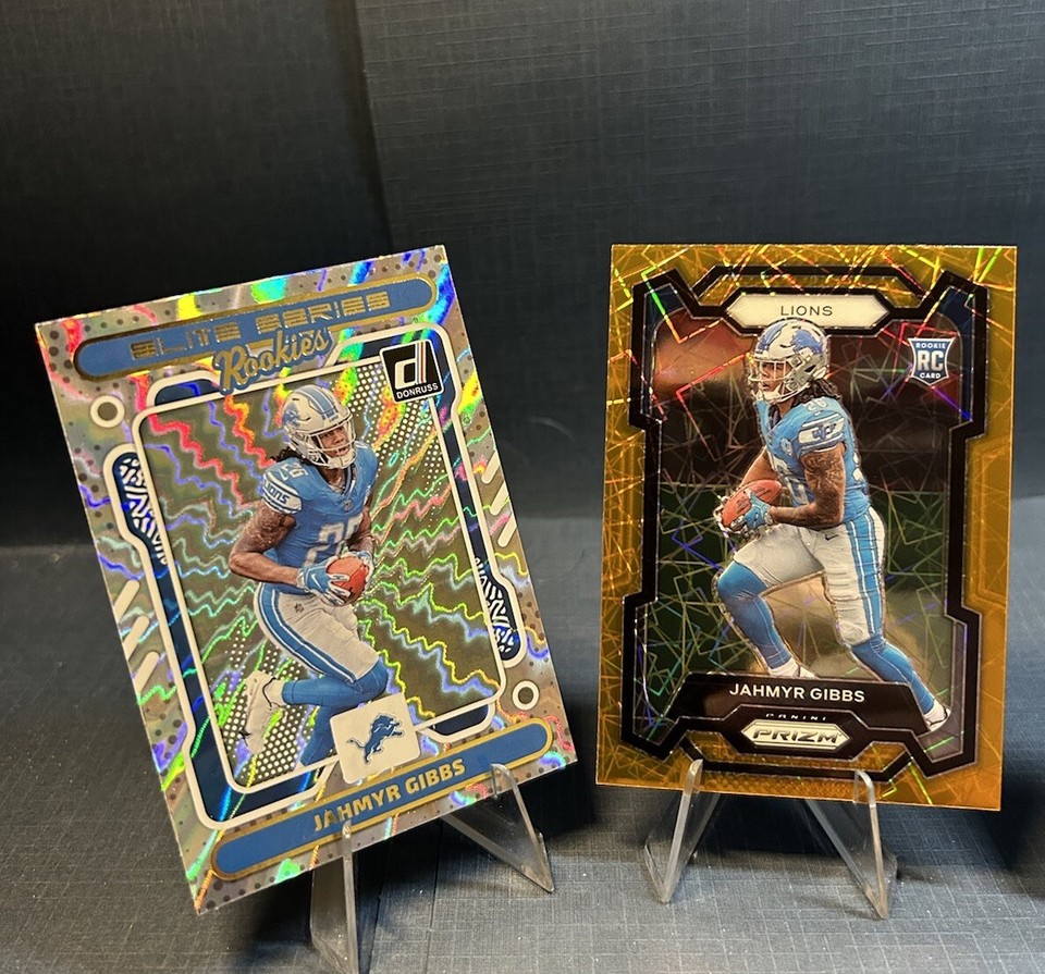 Jahmyr Gibbs 2023 Panini Prizm Orange Lazer RC 331 Rookie Card Detroit