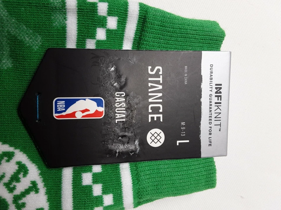 + Calcetines Stance Infiknit Informales NBA Boston Celtics Esmerilados Crew Altura Para Hombres Talla L Foto 3 de 4