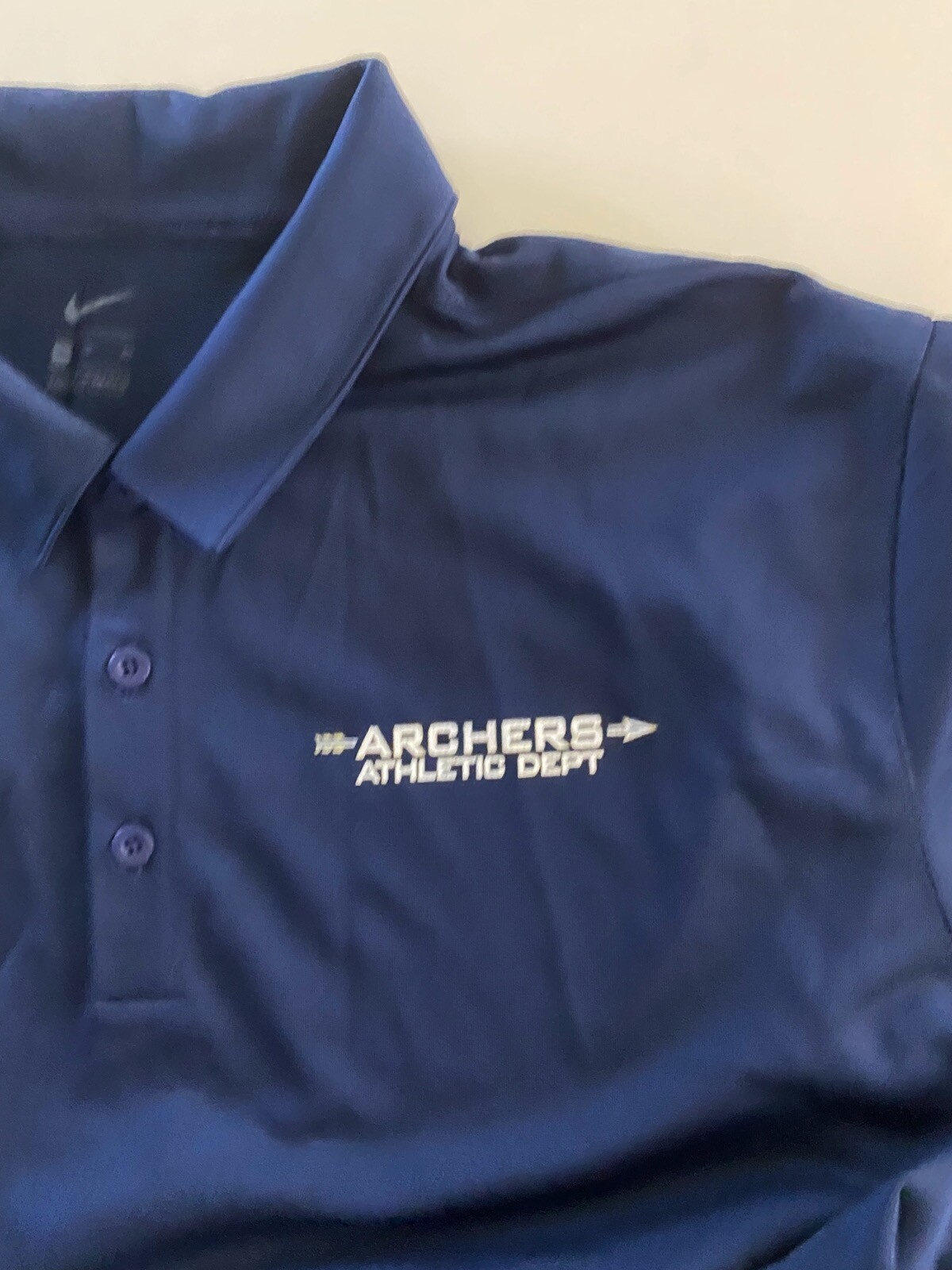 Nike Archers Athletic Department POLO SHIRT XL Extra … Gem