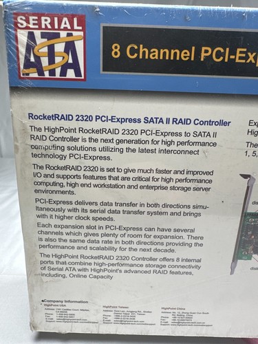 HighPoint RocketRAID 2320 8-Port SATA II PCIe x4 RAID Controller 3Gb/s - Afbeelding 13 van 13