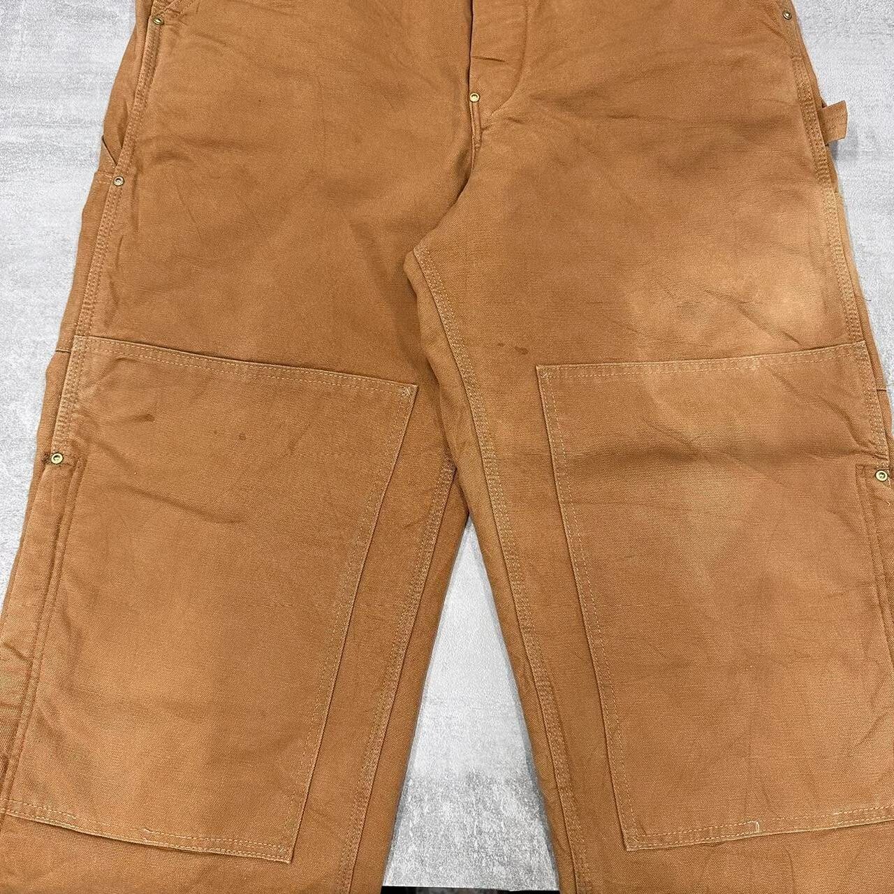 Carhartt Dungarees Tan W40L29 Quilted Canvas Overalls OG American Workwear image 5