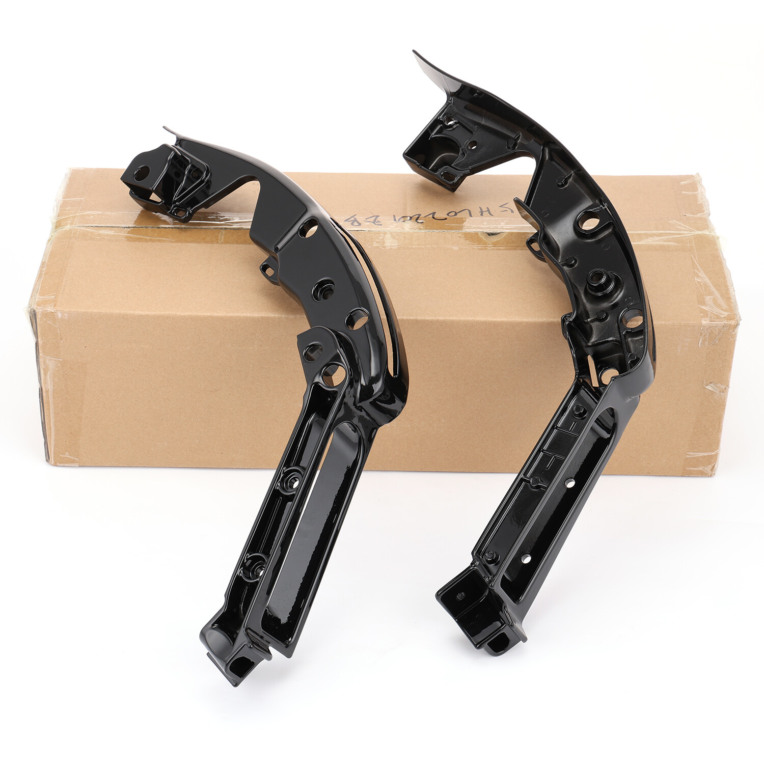 Gloss Black Fender Support Kit For Harley Touring FLHT CVO Street Glide 2014-24