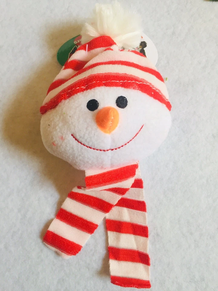 Dog Toy Christmas Snowball with Hat & Scarf Squeaker Toys 7" Ethical Pet Holiday - Image 3 of 4